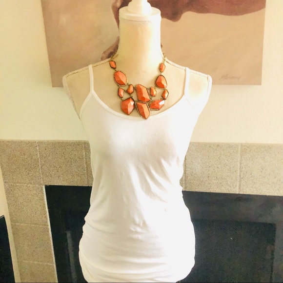 Tangerine rough cascade golden topaz stone necklace - Picture 4 of 6